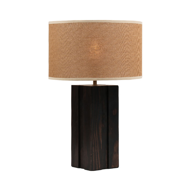 Artistieke houten tafellamp