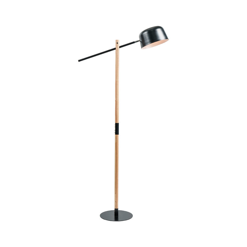 Noordse vaste houten vloerlamp