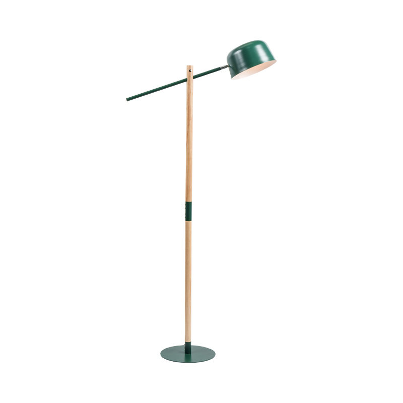 Noordse vaste houten vloerlamp