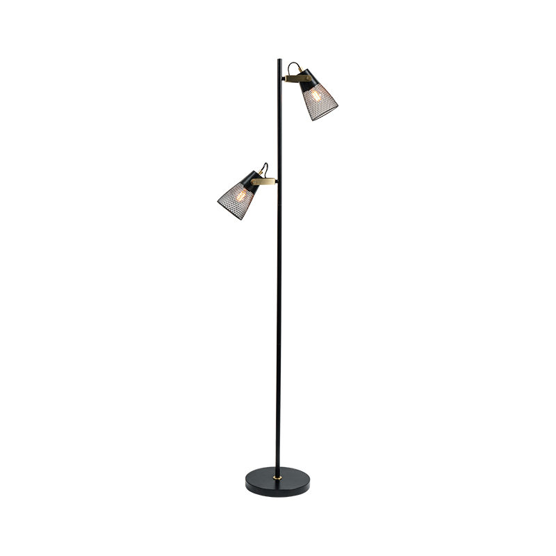 Industriële stijl smeedijzeren metalen vloerlamp