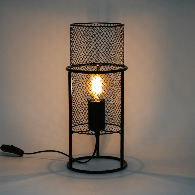 Mesh Cover Cilindrical Personality Table Lamp