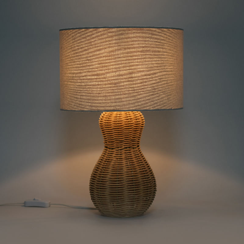 Handgemaakte rattan kunsttafellamp