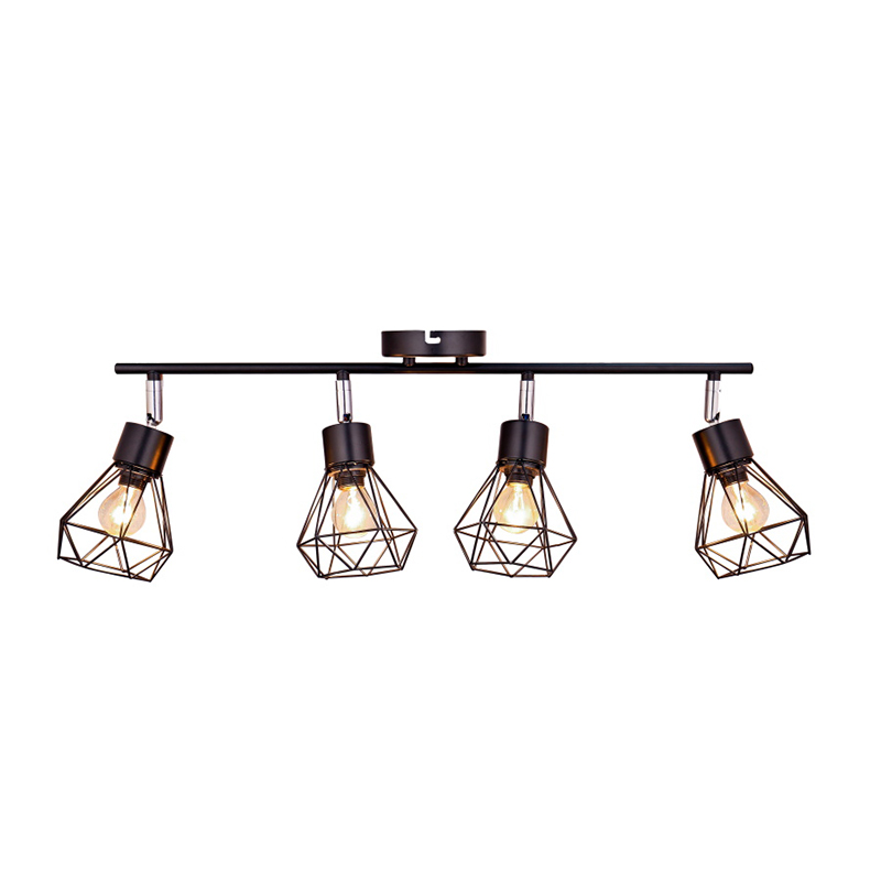 Vierhoogte eenvoudige ijzeren wandlamp