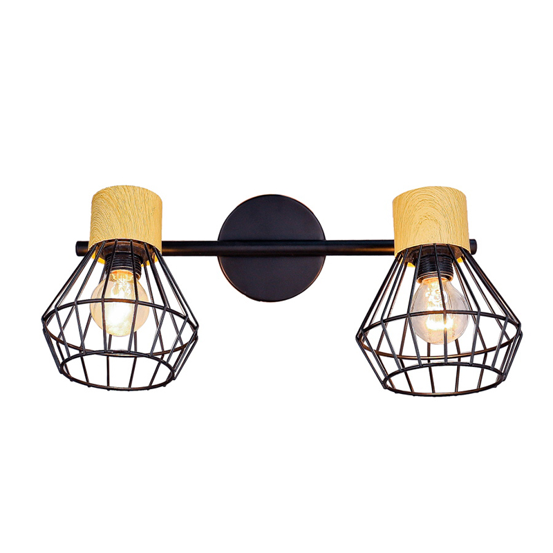 Dubbele kop eenvoudige wandlamp