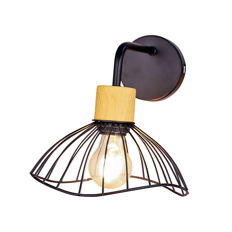 Zwarte onregelmatige muurlamp
